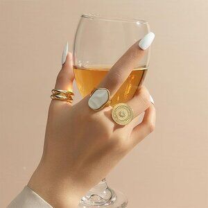 Pearl ring set/ stack